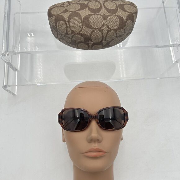 COACH “GEORGETTE” Sunglass Frame S497 55-17-135 Dark Brown Wrap G405👀⬇️+Case. - Picture 10 of 15